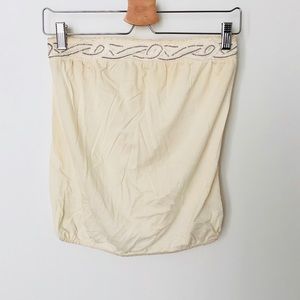 American Eagle Yellow Cream Sleeveless Blouse